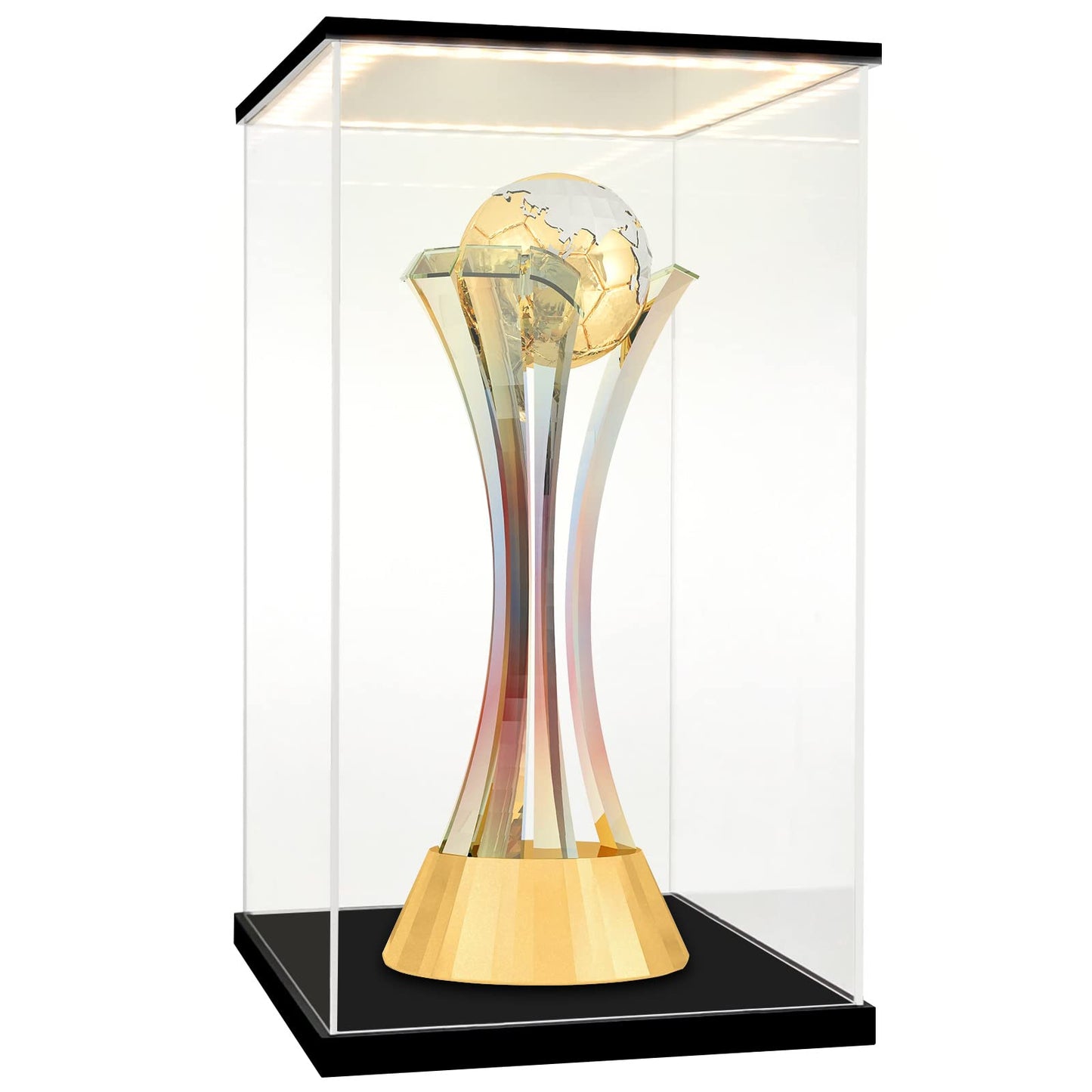 - Huijintao Clear Acrylic Display Case With Led Light | Dustproof Showcase For Toys & Collectibles -