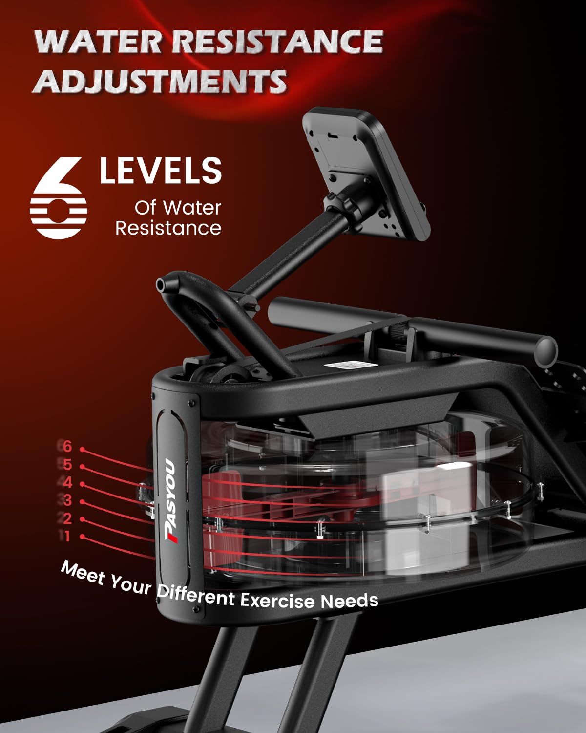 - PASYOU Water Rowing Machine | Foldable Rowing Machine for Home Gym -