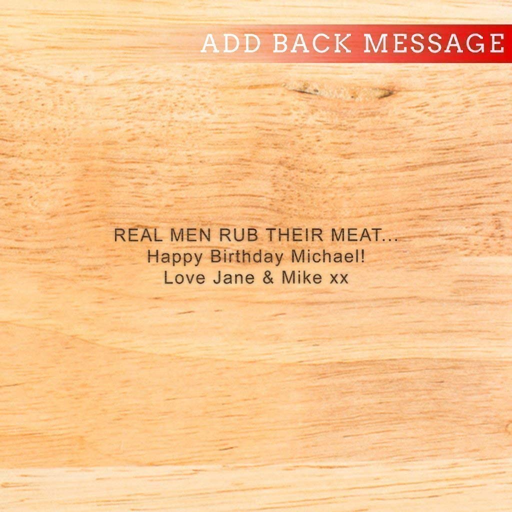 - Personalised Birthday Gifts for Men - "Licence to Grill" Wood Cutting Board -