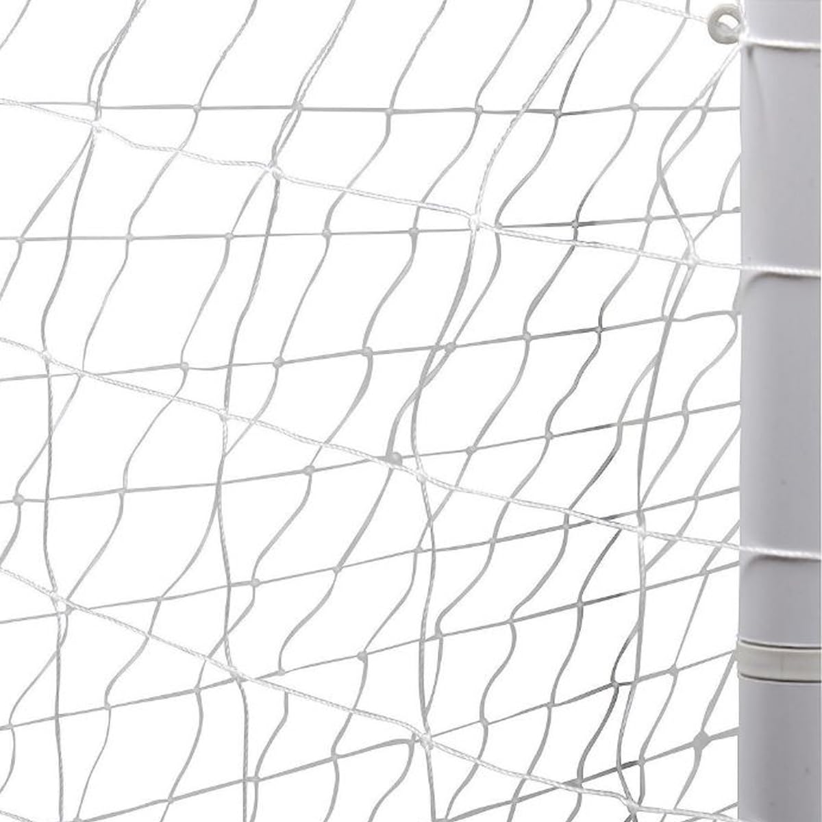 Charles Bentley Kids Junior 8ftx4ft Plastic Portable White Football Goal Inc. Net