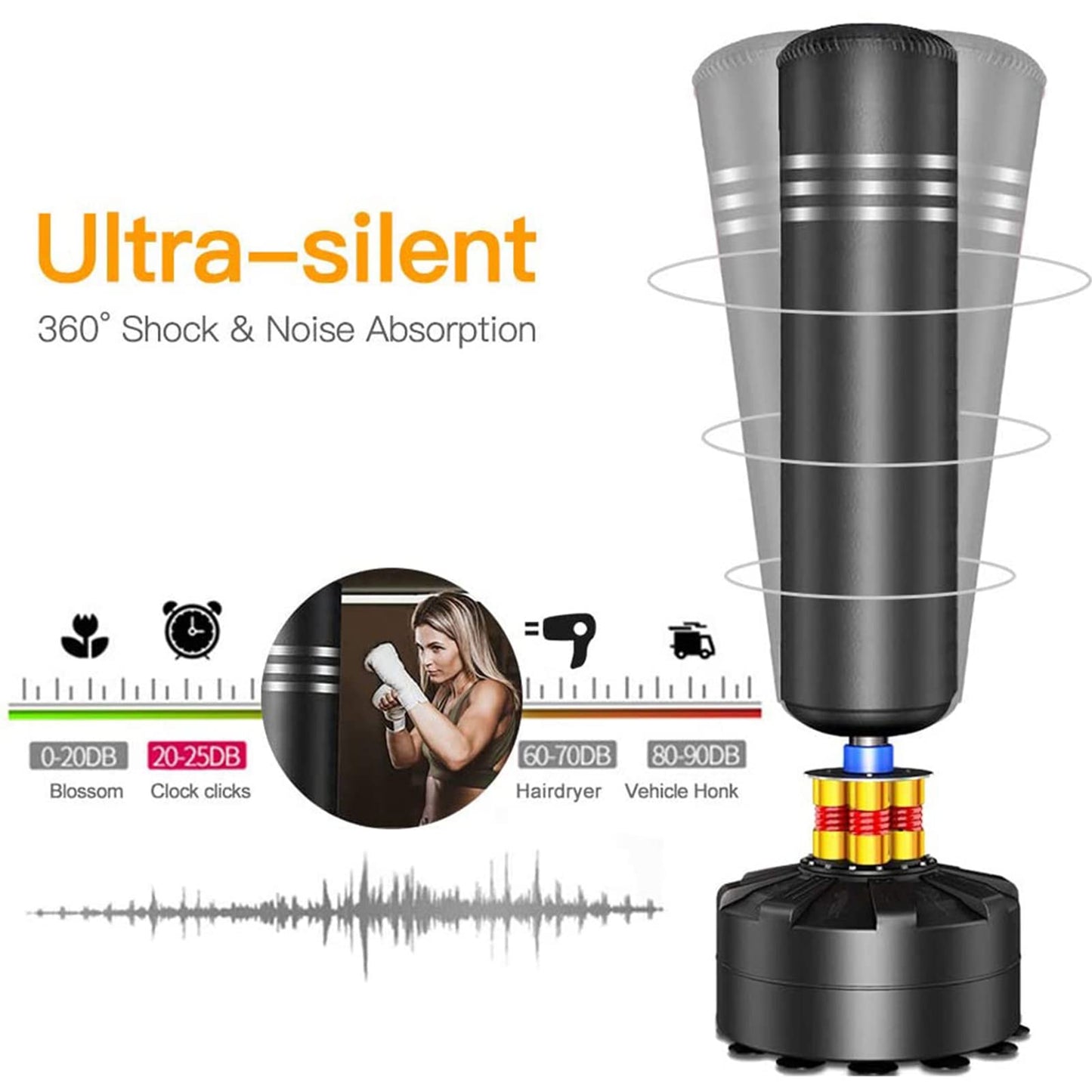 - YOLEO Punching Bag Heavy Boxing Bag with Suction Cup Base - Freestanding Punching Bag for Adults Kickboxing Bags Kick Punch Bag