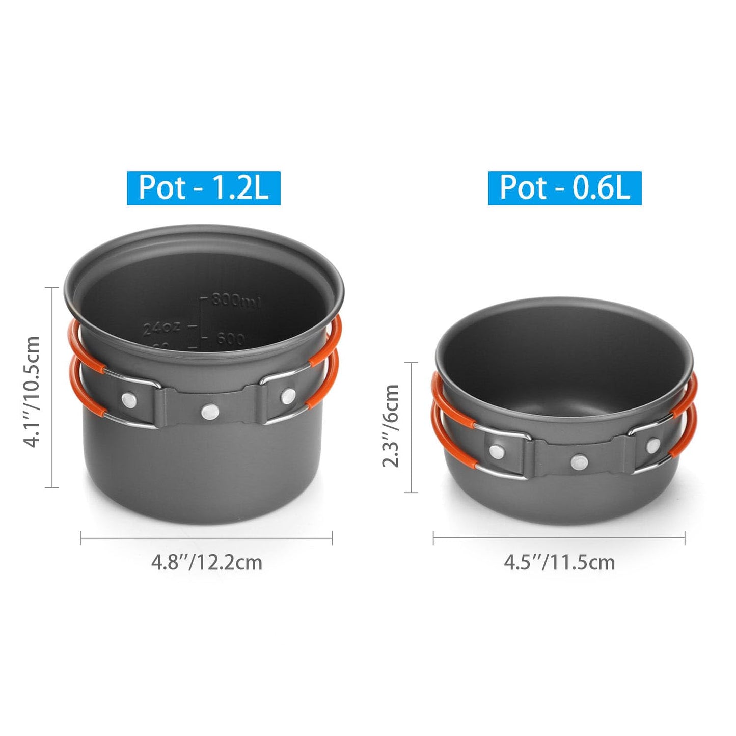 - Odoland Camping Cookware Set With Stove | for 1-2 People -