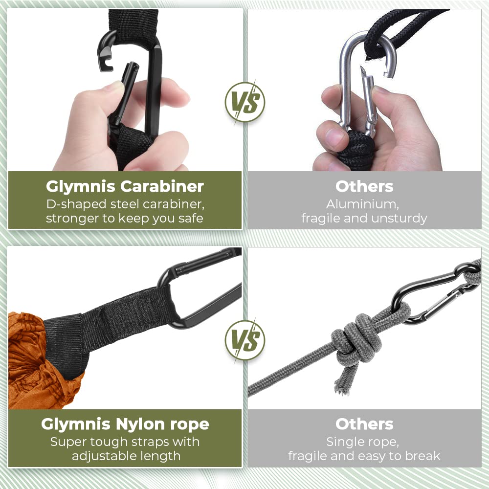 - Glymnis Camping Hammock | 2 Person | Lightweight Double Hammock -