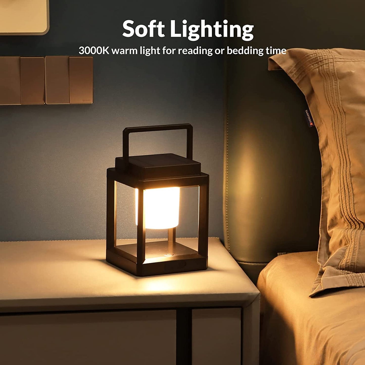 - Rafrtcl Outdoor Table Lamp | Touch Control Solar Lamps Indoor | Rechargeable Lanterns -