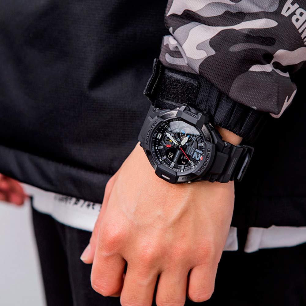 Casio Mens Analogue-Digital Quartz Watch with Resin Strap GA-1100-1A1ER