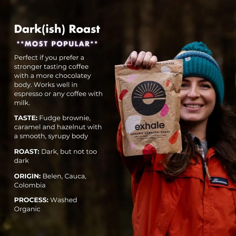 - EXHALE Organic FINE Ground Coffee | 225G PACK | Single Origin and 100% Arabica Beans. For -