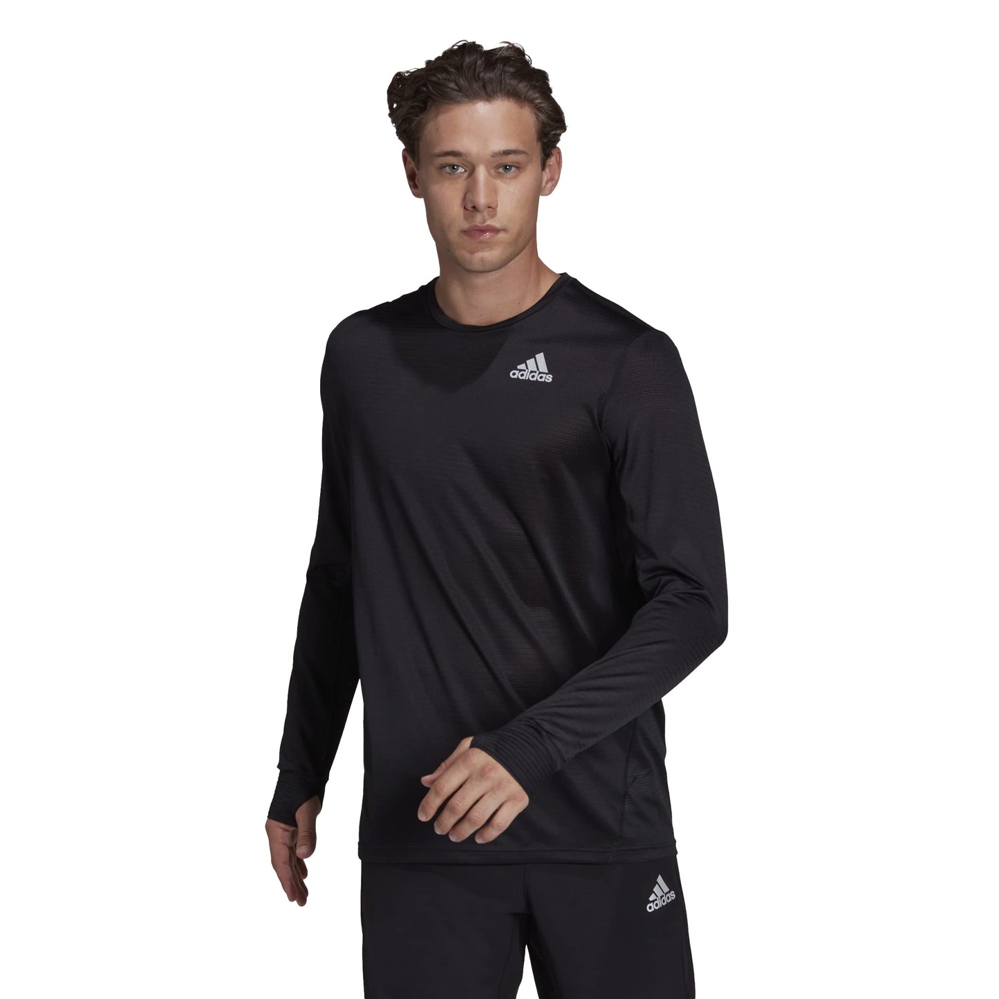 Adidas H58590 OTR LONG SLEEVE Sweatshirt Men's black/REFLECTIVE SILVER S