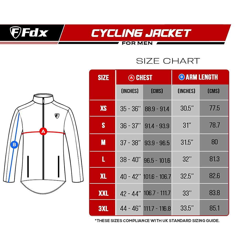 - Fdx Men’s Cycling Jacket | Waterproof Lightweight Breathable MTB Cycle Rain Tops -