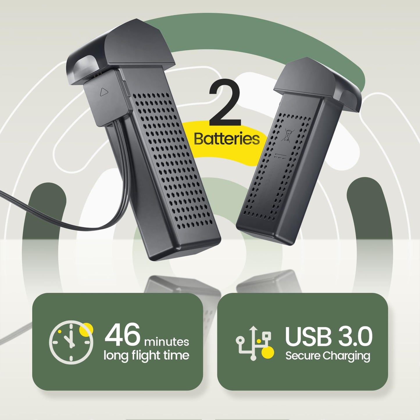 - Holy Stone HS175D Foldable Drone With 4K Camera | 46 Mins Long Flight -