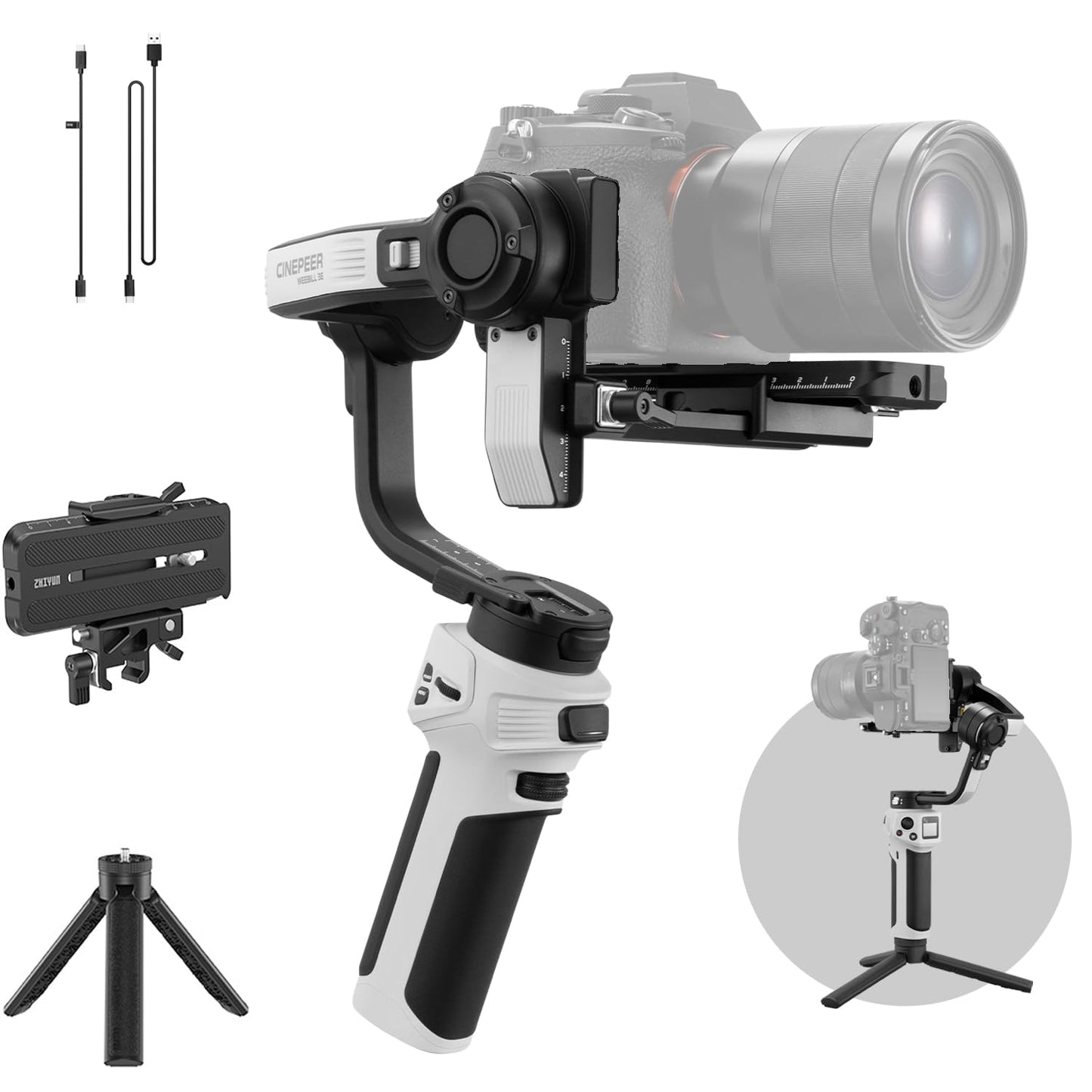 - ZHIYUN CINEPEER WEEBILL 3E Mirrorless Gimbal Lightweight Stabilizer