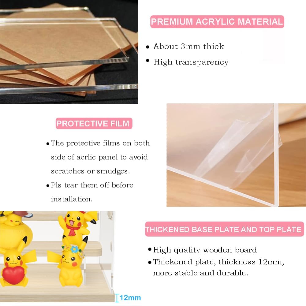 - Nynelly 5-Tier Collectables Display Case | Display Box Display Stand with Door | For Collectibles -