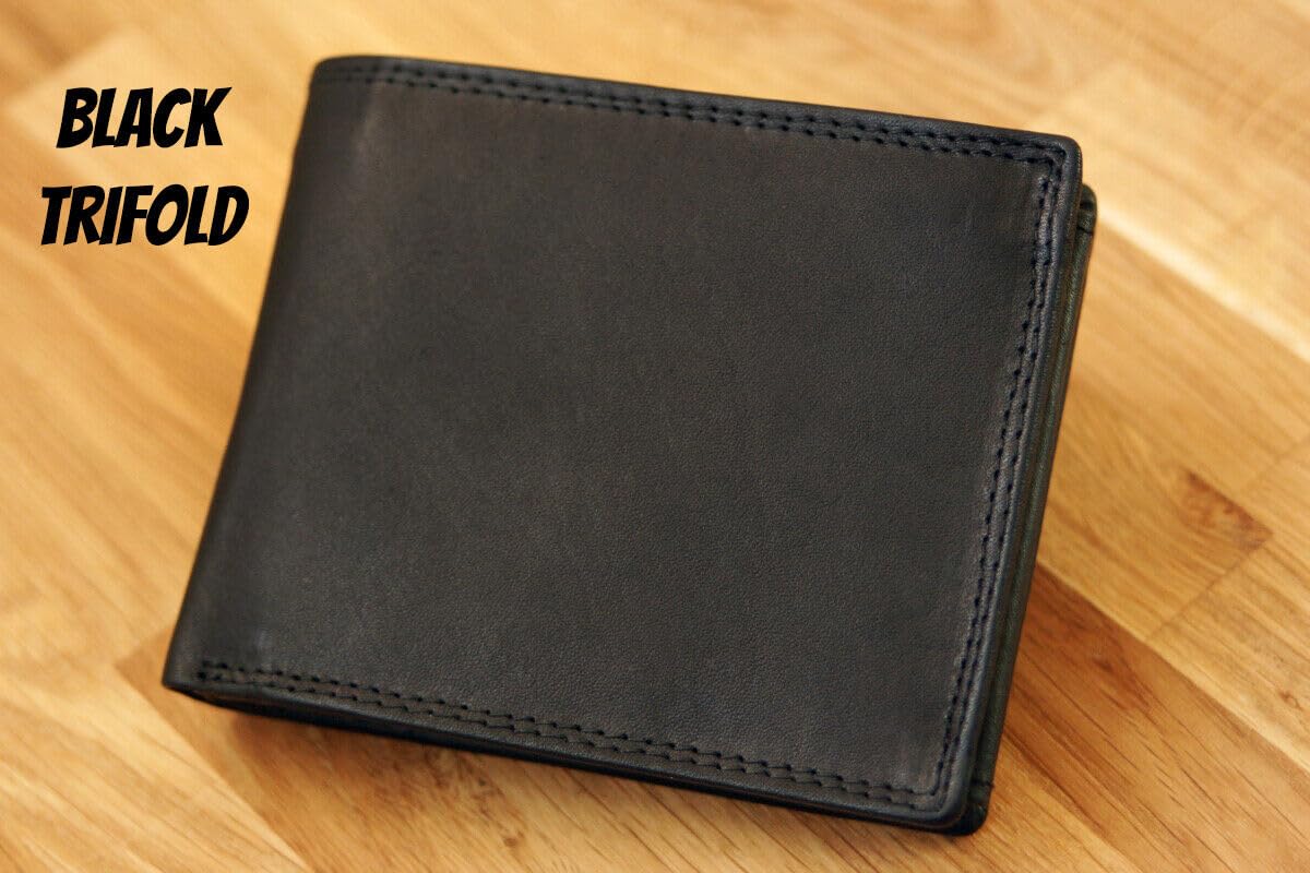 - Personalised NAME Engraved Genuine Leather Luxury Wallet -