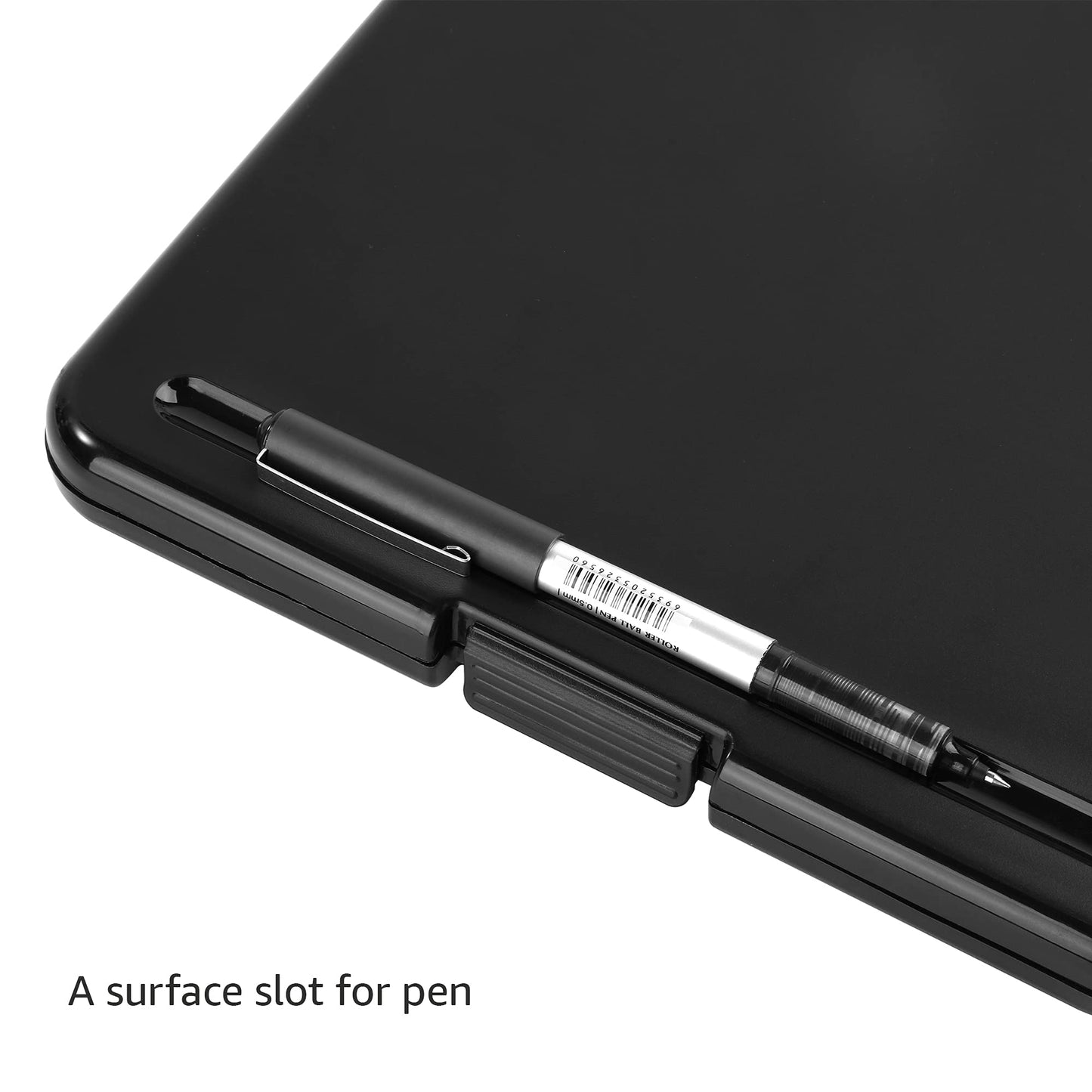 Amazon Basics Plastic Storage Clipboard,Black, 2-Pack