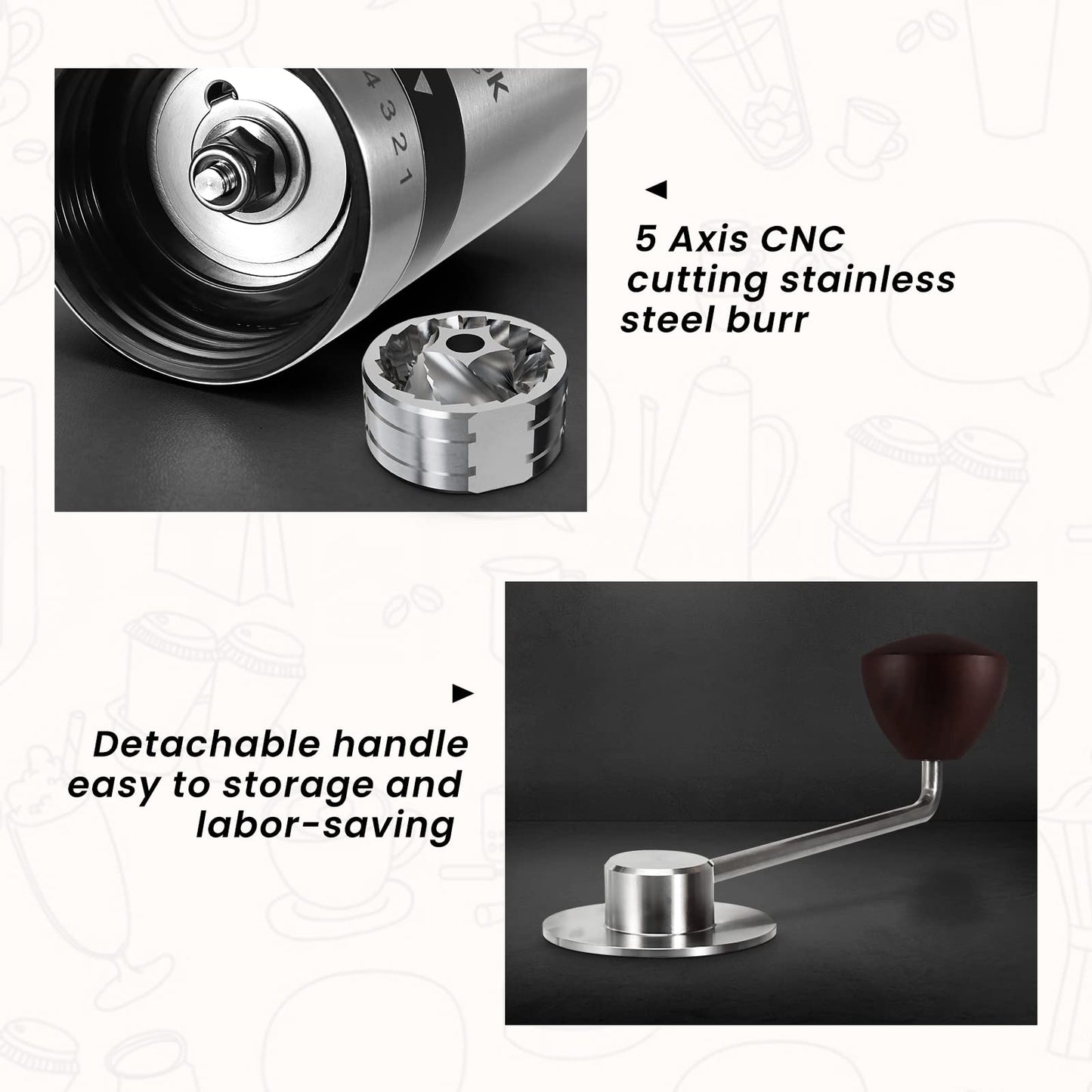 - Vevok Chef Manual Coffee Grinder -