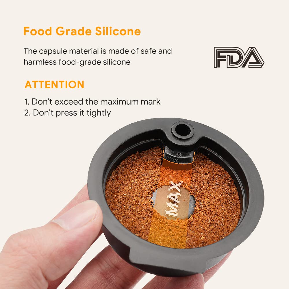 - RECAFIMIL 2 Pcs Reusable Tassimo Pods | 180ml/ 60ml Refillable Coffee Pods -