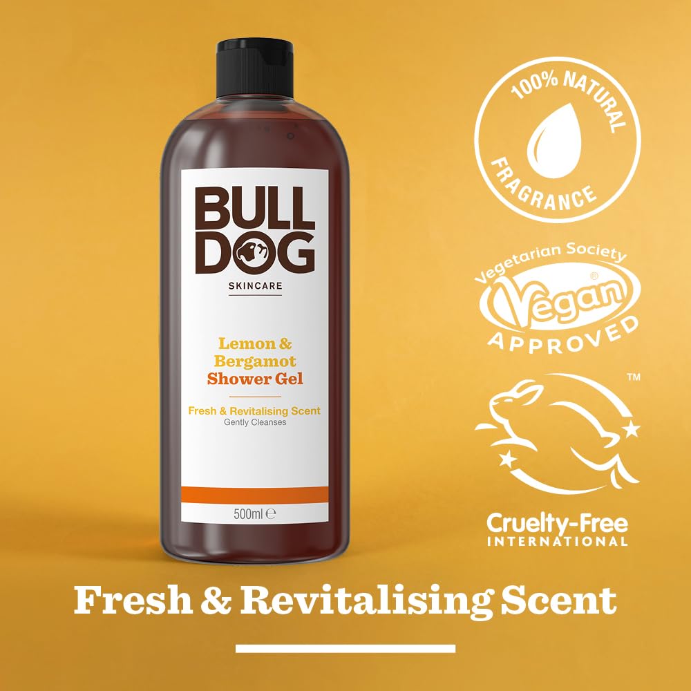Bulldog Skincare Bulldog - Lemon & Bergamot Shower Gel 500Ml, Pack of 1