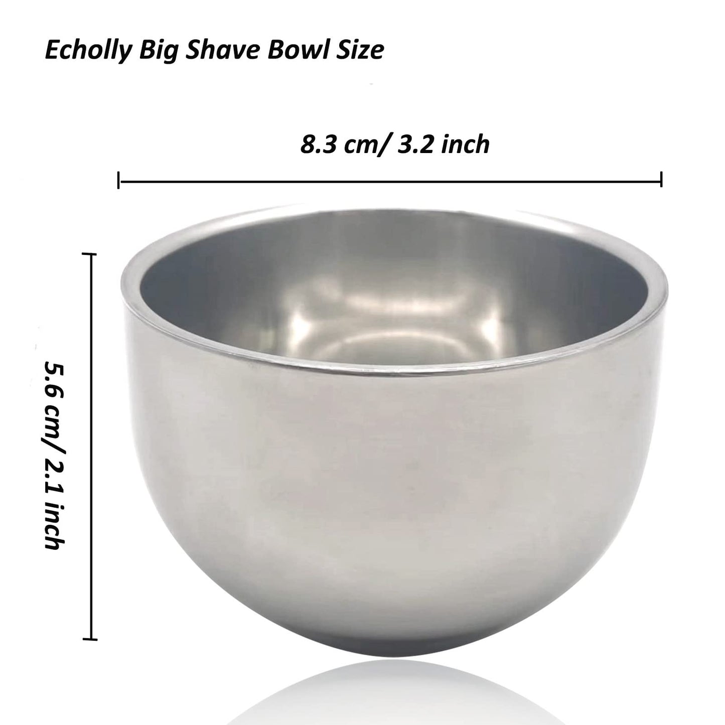 4pcs Shaving Brush Set by Echolly-Premium Mens Shaving Brush,Stainless Steel Stand,Bowl,Shaving Cream Soap,Wet Shaving Kit for Men,Boyfriends,Fathers