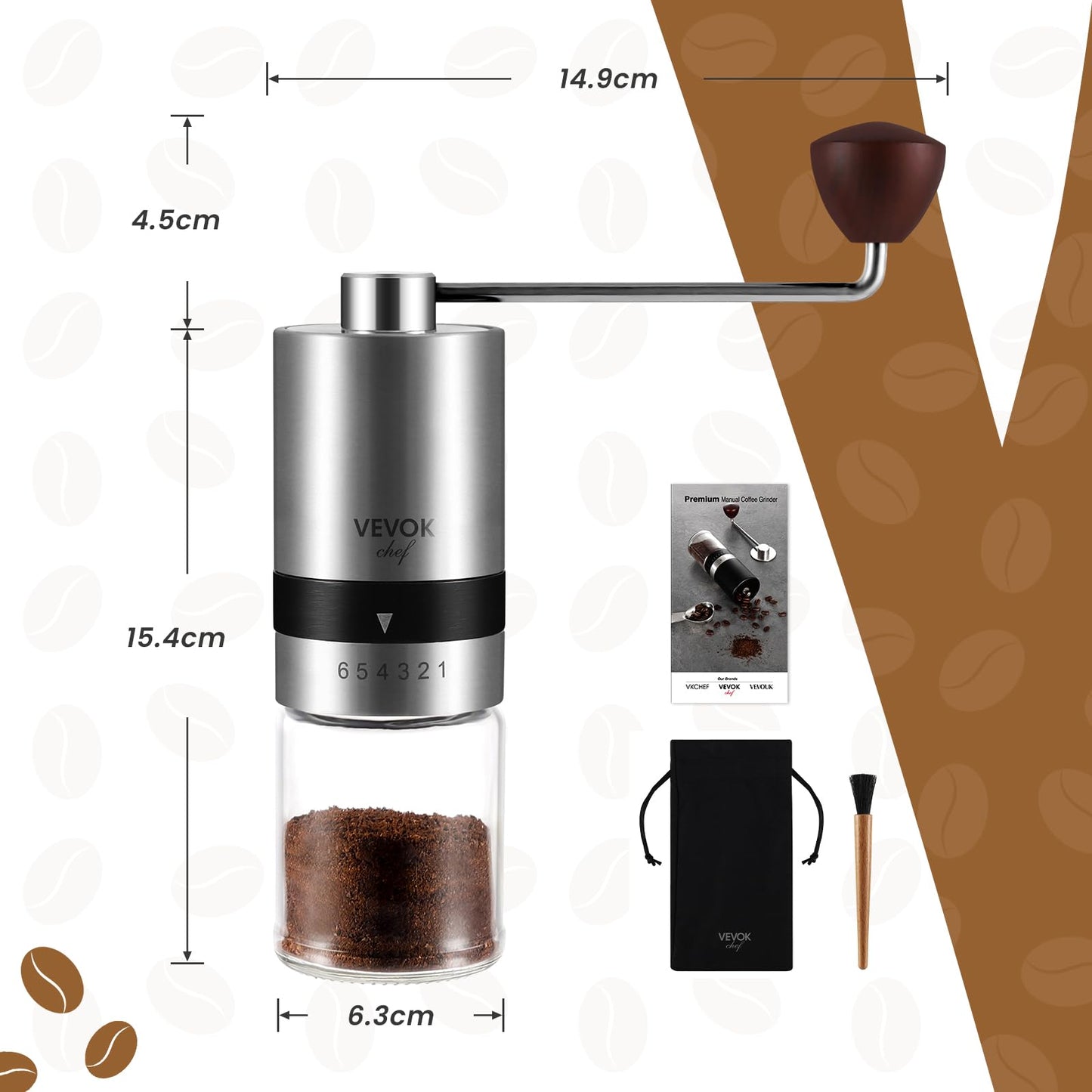 - Vevok Chef Manual Coffee Grinder -