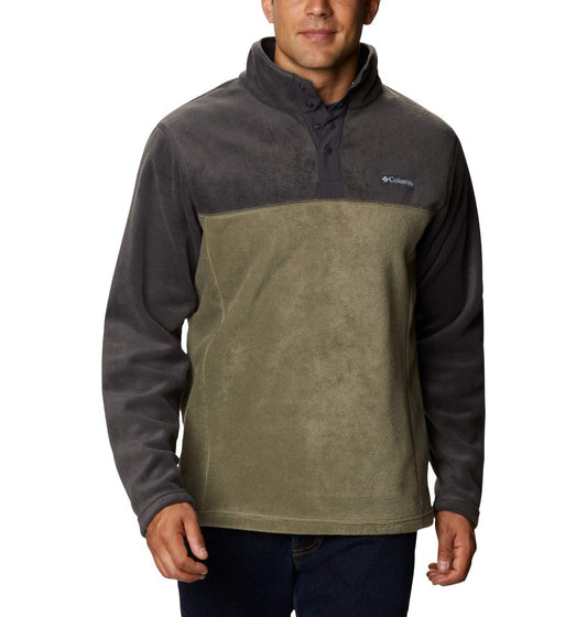 Columbia Men's Steens Mountain Half Snap Fleece Pull Over, Stone Green x Shark, Size M