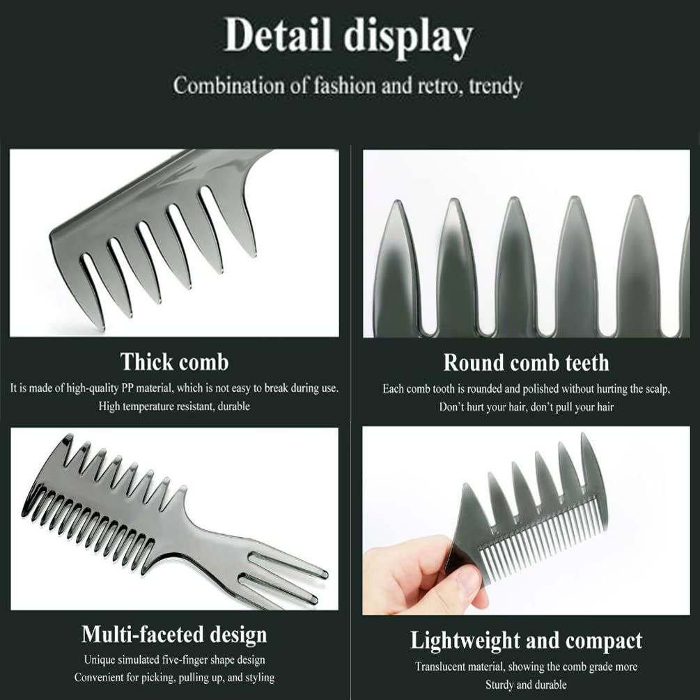 - Lanjue 3 Pieces Men Styling Comb | Black Pompadour Comb For Men -