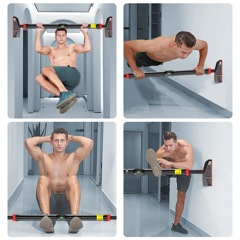 - HAKENO Pull Up Bar for Doorway | Chin Up Bar Upper Body Workout | No Screw Installation -
