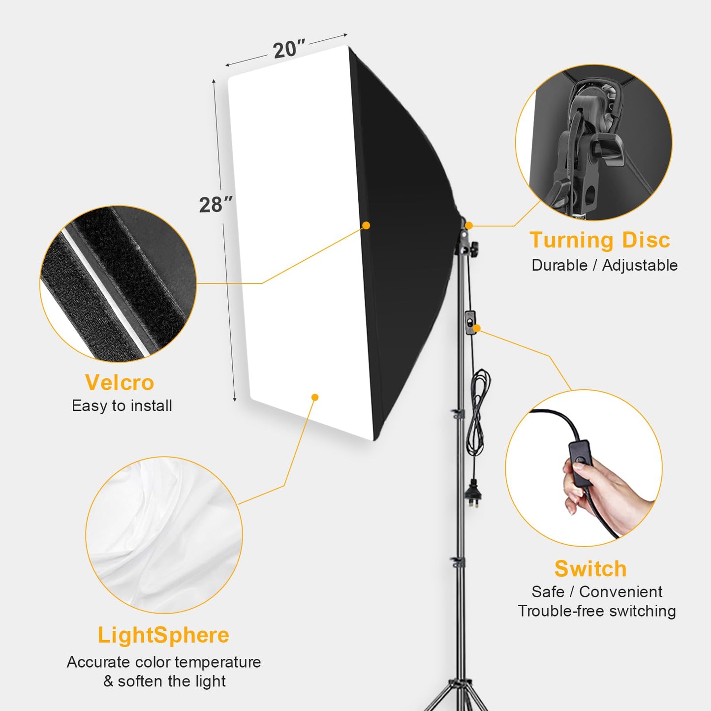 - MSKIRA Softbox Lighting Kit | 2X85W 2700-6400K | Bi-Color LED -