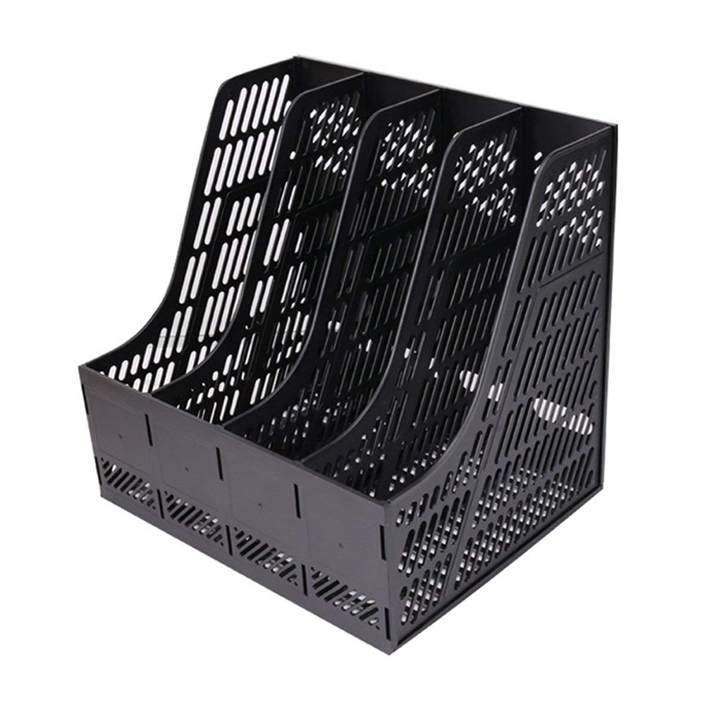 - SAYEEC Sturdy Desktop 4 Sections Plastic Magazine Holders | Frames File Dividers -