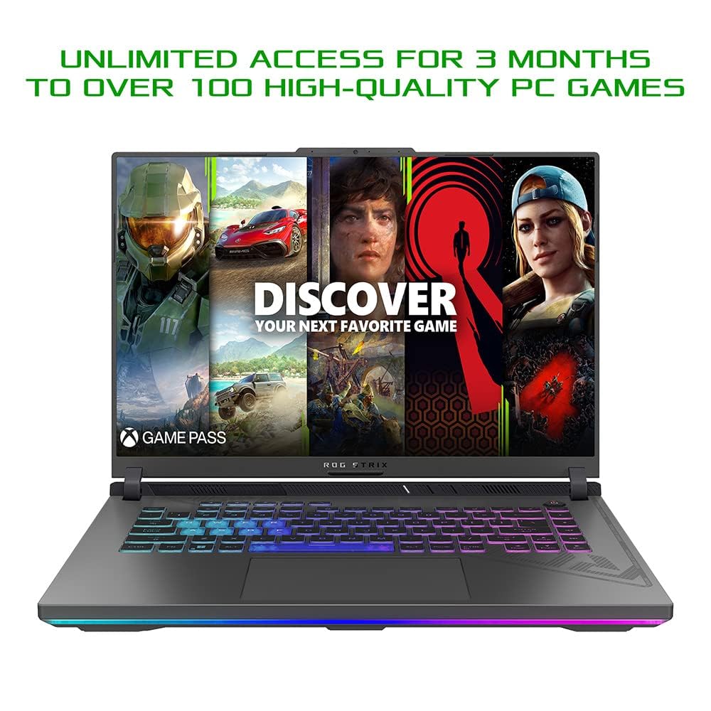 ASUS ROG Strix 16 G614JIR 16.0" WUXGA 165Hz Gaming Laptop (Intel i9-14900HX, NVIDIA GeForce RTX 4070 Laptop GPU, 16GB RAM, 1TB PCIe SSD, Windows 11 Home)