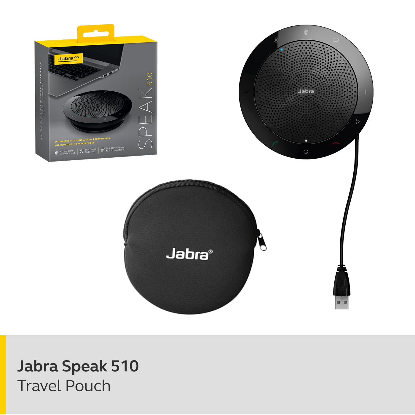 - Jabra Speak 510 Speaker | Portable Bluetooth Speaker | Conference Speaker -