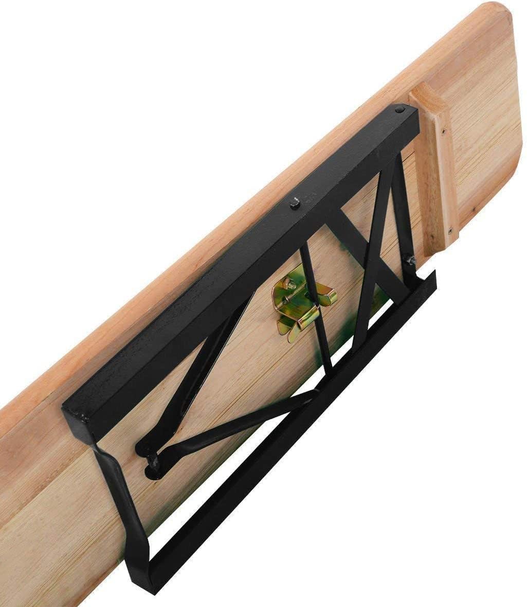 - FEFE Large 3 Piece Wooden Folding Picnic Beer Table -