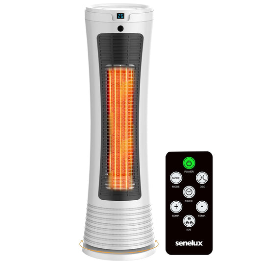 - Senelux Tower Space Heater | 2000W Portable Electric Ceramic Fan Heater -