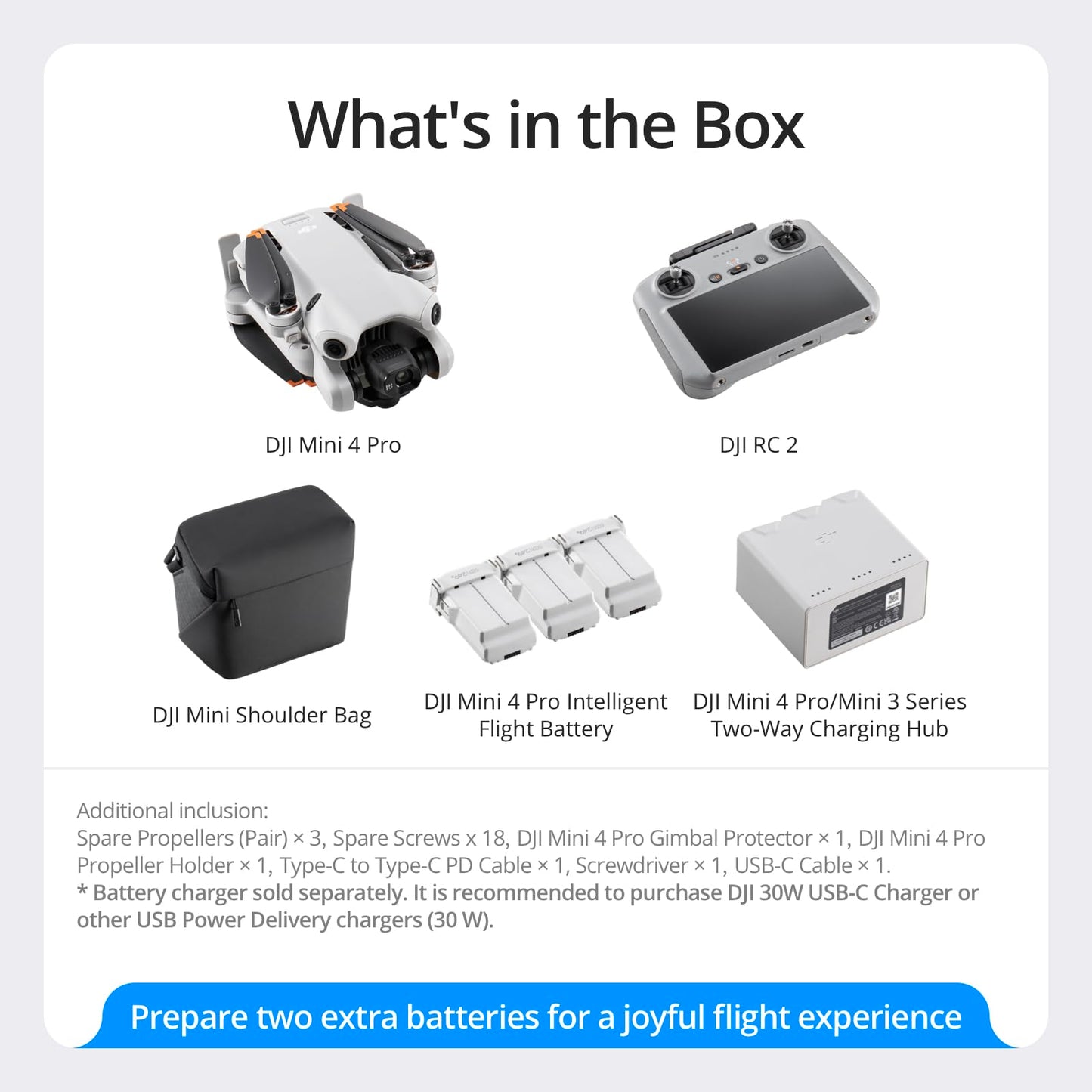 - DJI Mini 4 Pro Fly More Combo With DJI RC 2 (screen remote controller) | Folding Mini-Drone With 4K HDR Video -