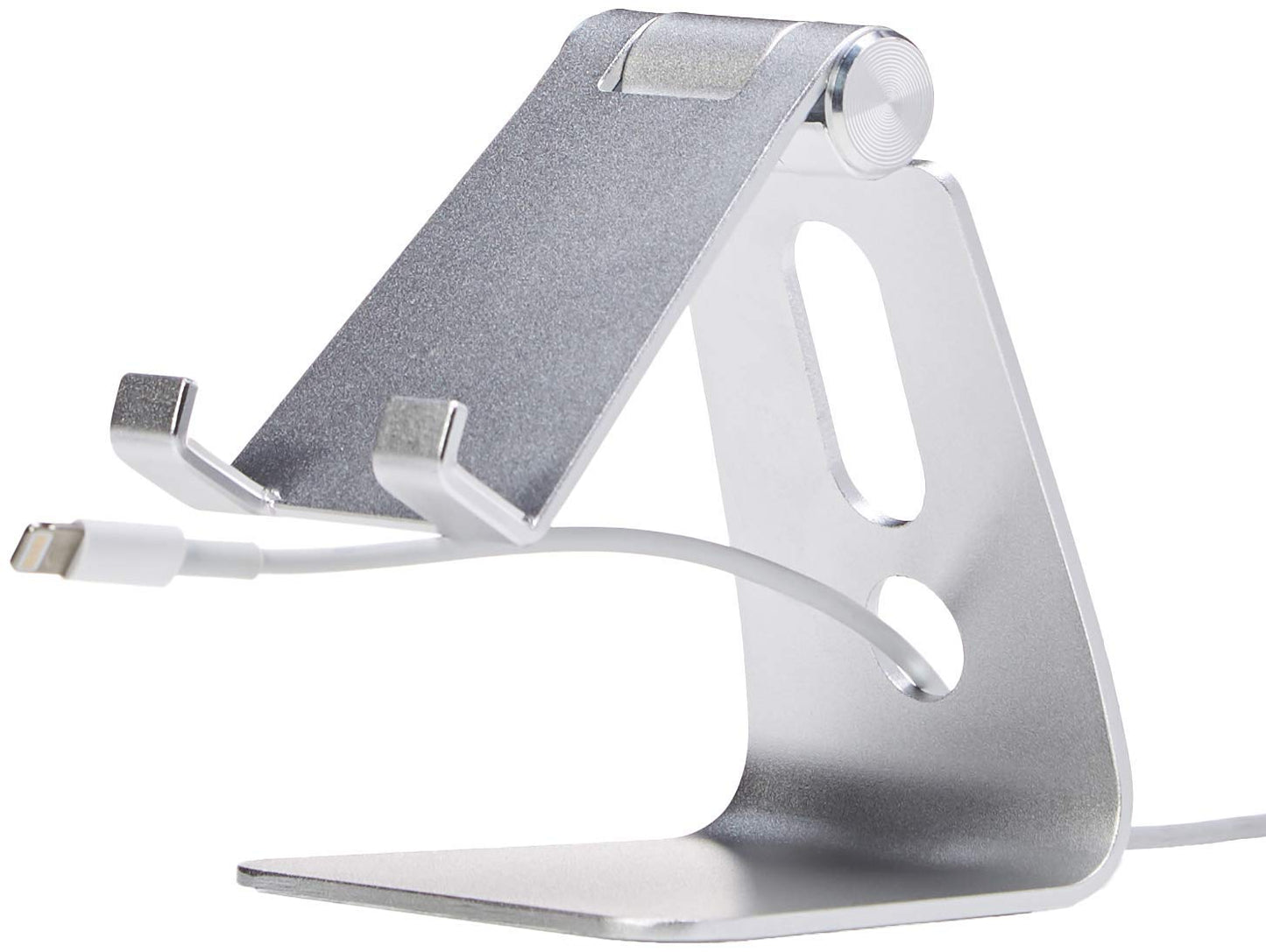 Amazon Basics Adjustable Cell Phone Stand for iPhone and Android , Silver