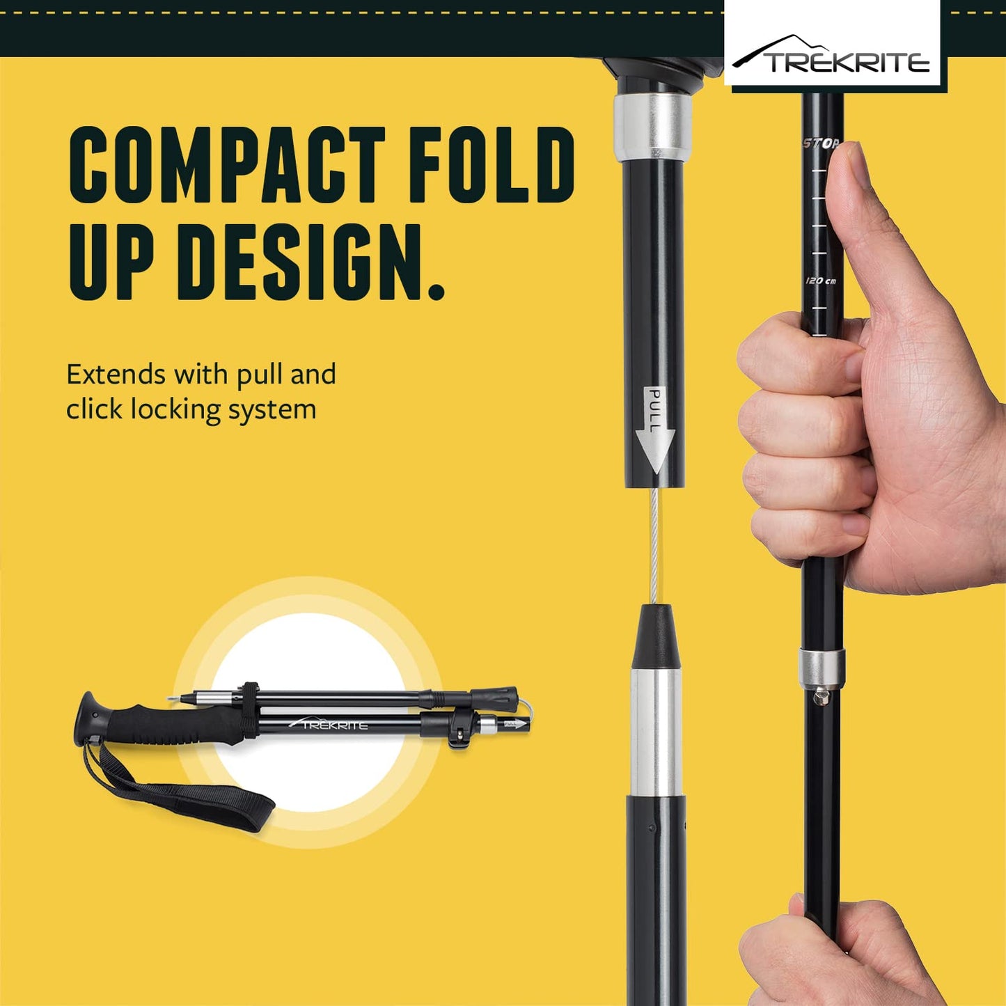 - Folding Walking/Hiking/Trekking Poles/Sticks | Lightweight With Accessories -