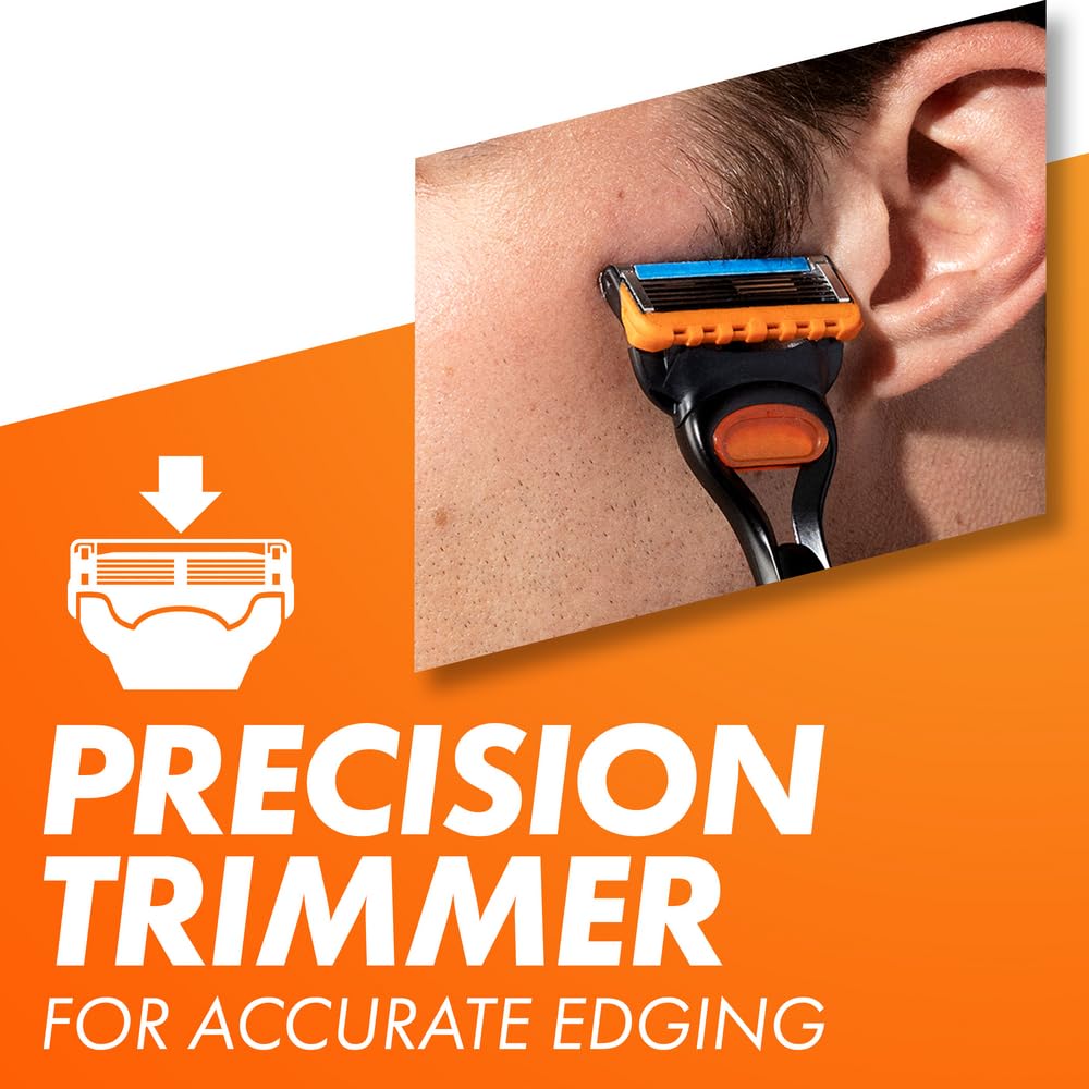 - Gillette Fusion5 Men's Razor | 10 Razor Blade Refills with Precision Trimmer | 5 Anti-Friction Razor Blades -