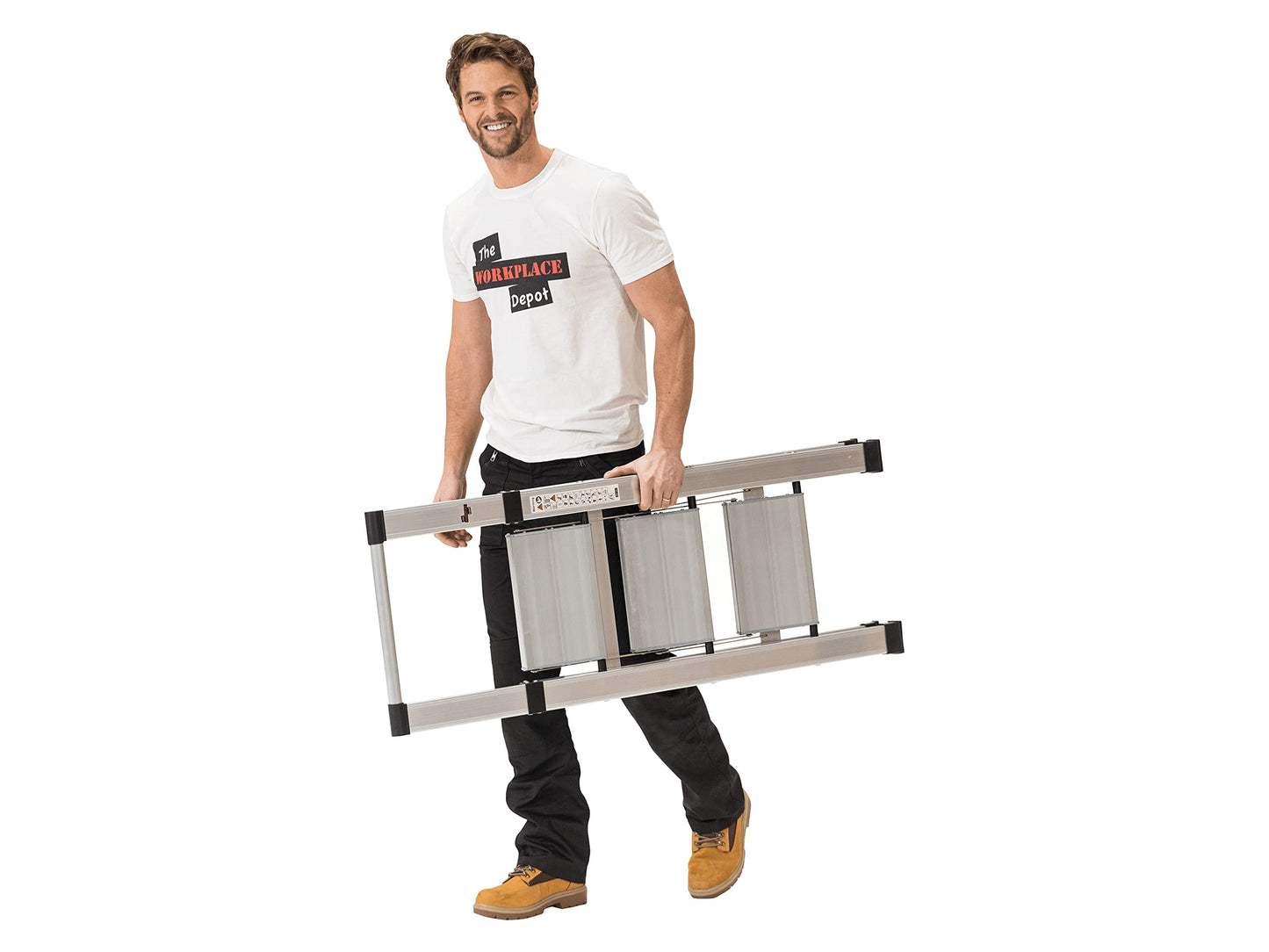 Aluminium Folding Step Ladder, Portable, Heavy Duty 3 or 4 Tread Step Ladder (3 Tread)