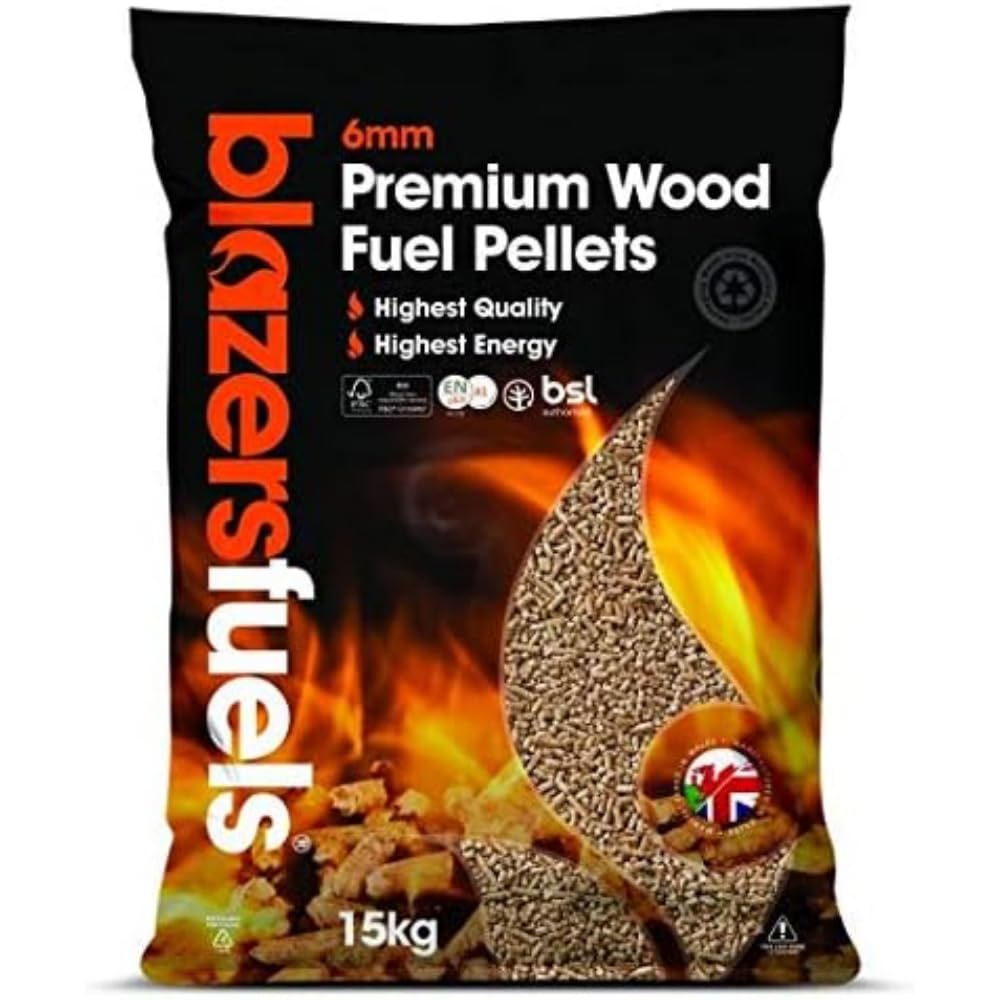 Blazers HEAT007 Fuel Premium Wood Pellets 15kg, Beige