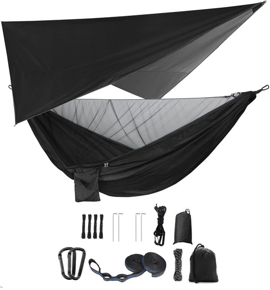- YCD Camping Hammock Set, Single Double Hammock With Mosquito Net.