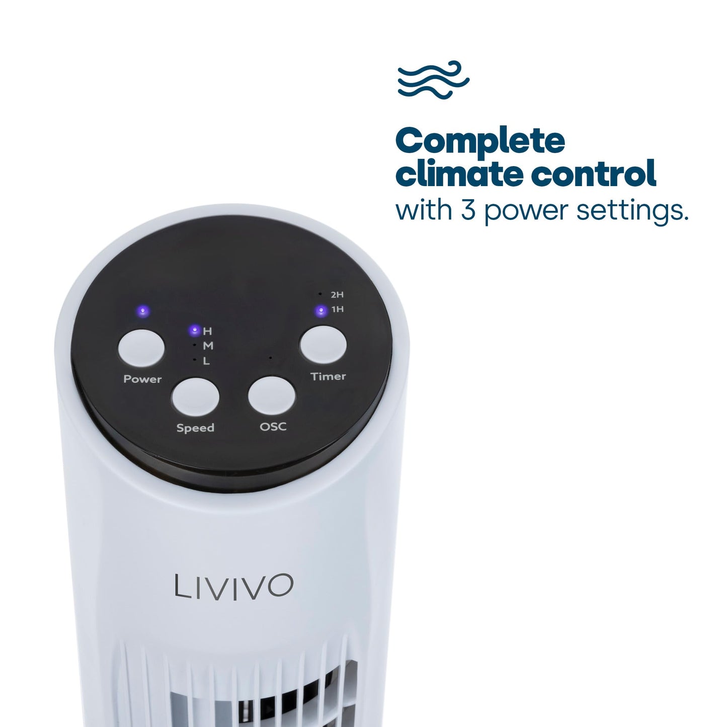 - LIVIVO 32" Tower Fan with Remote | Ultra Slim | Quiet and Powerful | Free Standing -