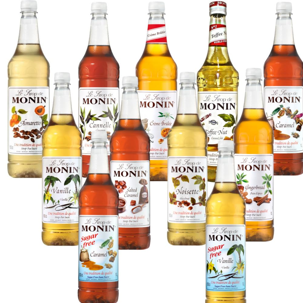- Monin 1L (1000ML) Syrup | Coffee & Drinks | Pick Any 2 Bottles -