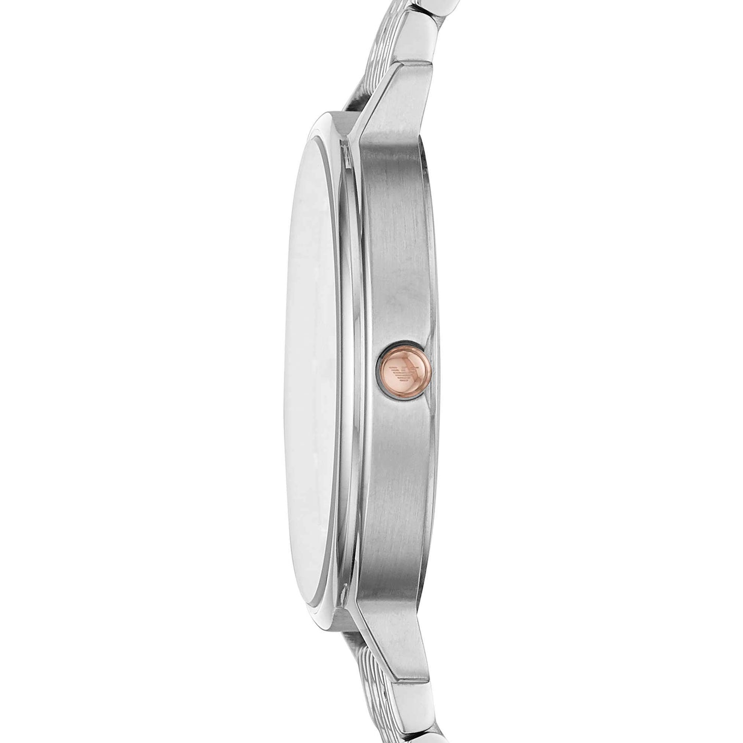 - Emporio Armani Watch for Women | Two Hand Movement | 32 mm Silver Stainless Steel Case with a Stainless Steel Strap | AR80023 -
