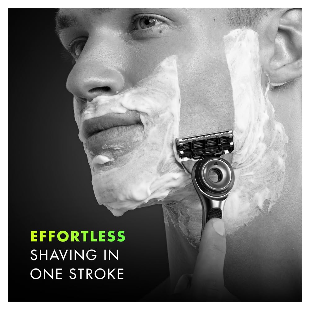 - Fusion Gillette Labs Men's Razor + 8 Razor Blade Refills | Exfoliating Bar, Includes Premium Magnetic Stand & Travel Case -