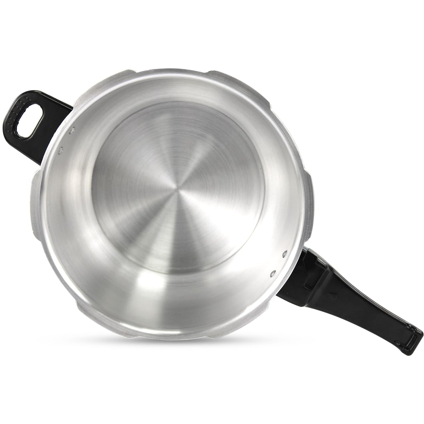 7.5 Litre Dual Handle Pressure Cooker for Kitchen & Catering, Aluminium + Stainless Steel, Suitable for all Hob Types Including Induction Hob - Silver