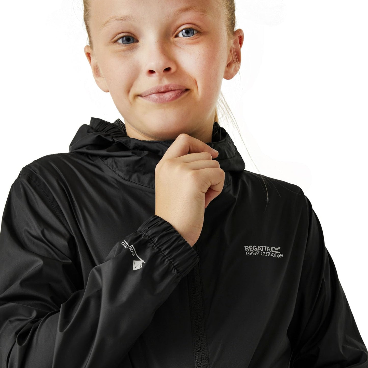- Regatta Kids Pack it III Waterproof Jacket | Black -