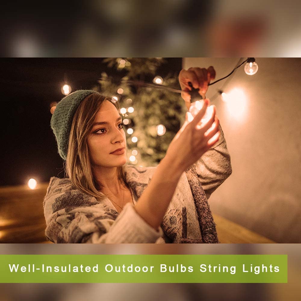 - Kawaya Outdoor String/Festoon Lights | Mains Powered 25ft 7.6m Dimmable LED String Lighting | Waterproof -