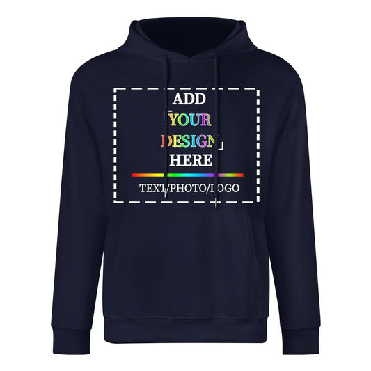 Custom Men's and Women's Hoodies Design Your Own Personalized DIY Pictures and Text Fall Winter Hooded Front (UK, Alpha, 5XL, Regular, Regular, Navy Blue)