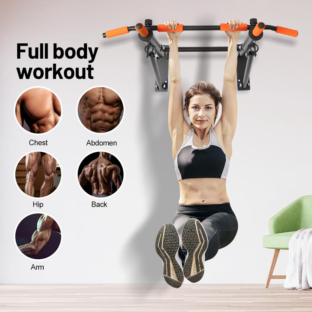 - Pull Up Bar | Wall Mounted Chin Up Bar | Portable Detachable Fitness Bar -