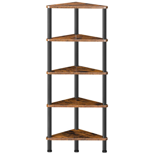 - HOOBRO Corner Shelf | Storage Shelving Unit | Corner Bookcase | 5-Tier Freestanding Bookcase -