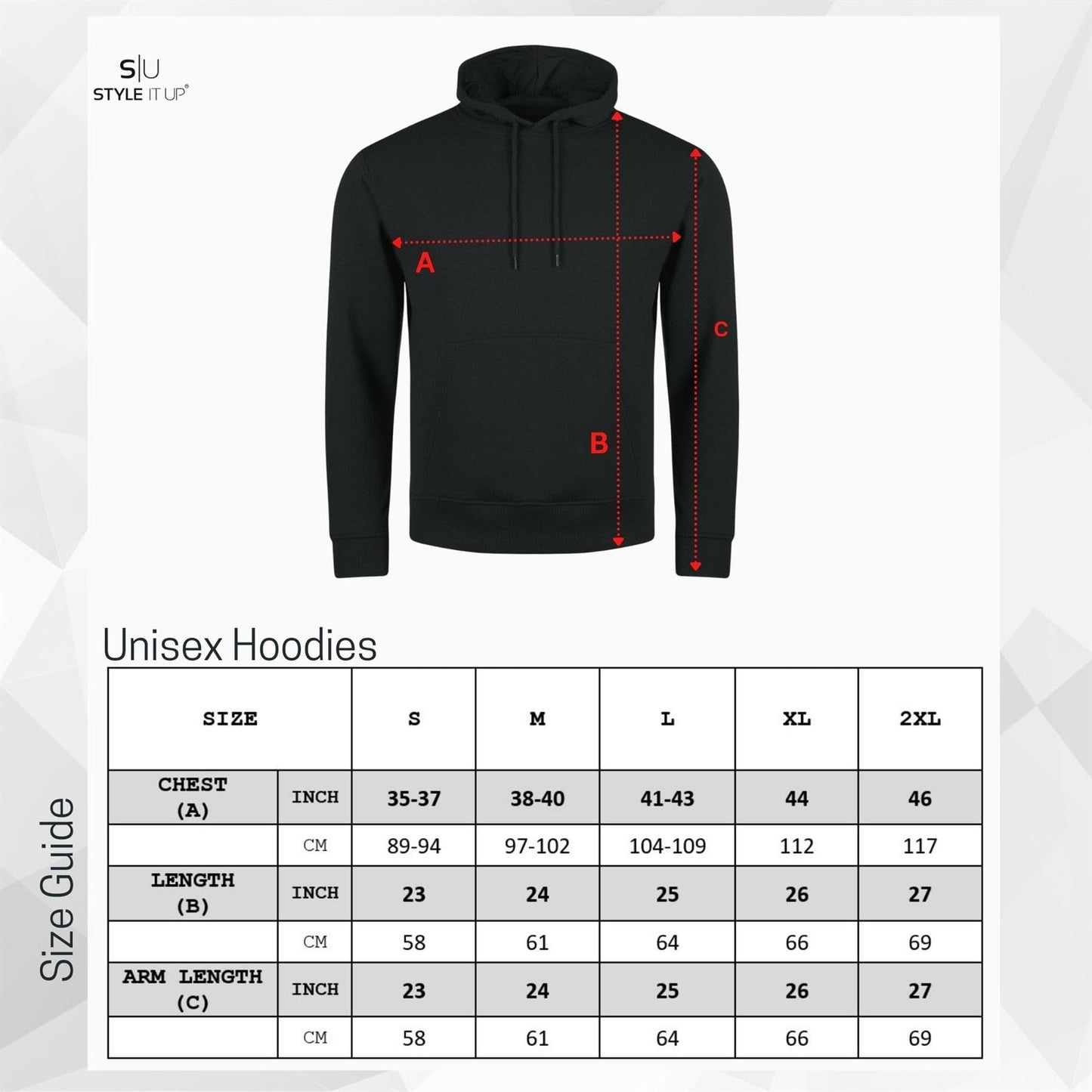 - Style It Up Personalised Adults Pullover Hoodies -