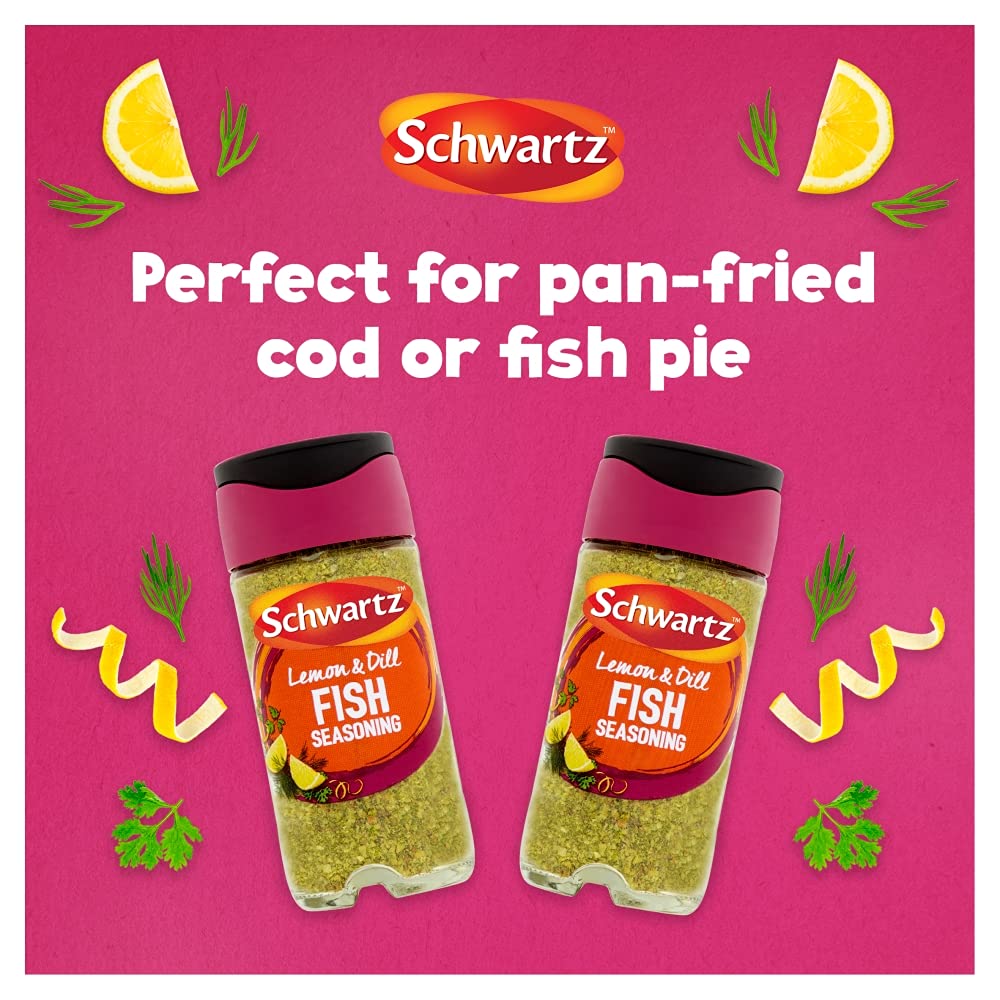 - Schwartz Lemon & Dill Fish Seasoning 55 G | Jar | Pack of 6 -